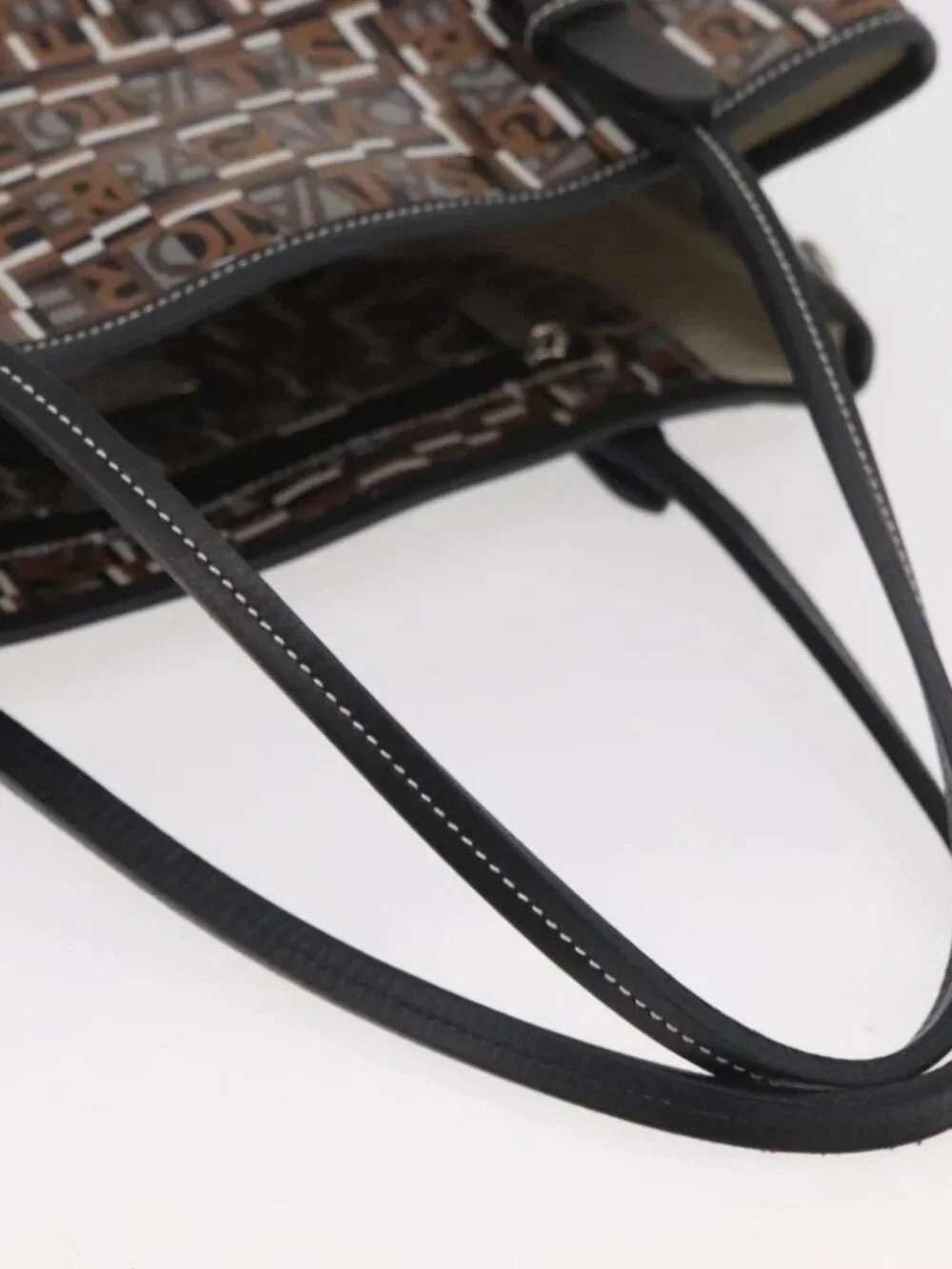 Salvatore Ferragamo Tote Bag PVC Brown Auth BA11865